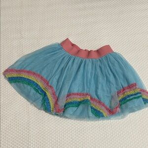 Mini Boden Colorful Tulle Skirt with Rainbow Design